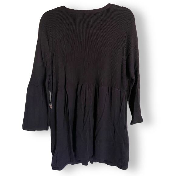 New Additions Womens Sweater Size XL Maternity Black Layered Ribbed Knit NEW - Picture 3 of 4